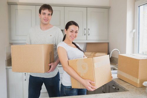 Packed household items prepared for long-term storage